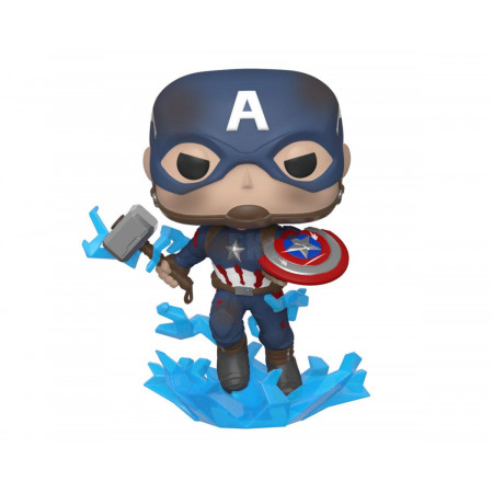 Avengers: Endgame POP! Movies Vinyl figúrka Captain America w/Broken Shield & Mjölnir 9 cm
